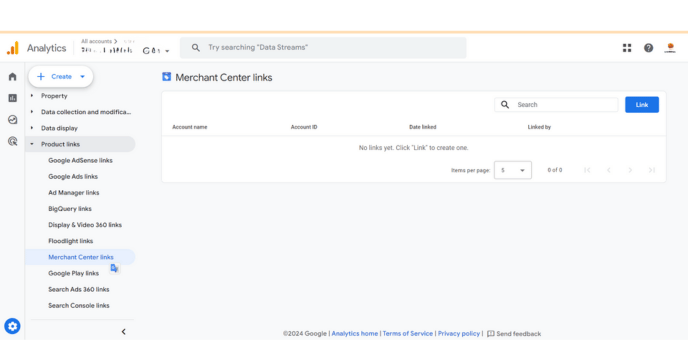 Linking Google Analytics 4 to Google Merchant Center